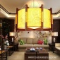 古典中式实木吊灯金色刺绣工程灯祥云客厅灯酒店灯8072