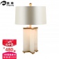 Hotel desk lamp后现代简约美式大理石客厅书房四方柱大理石台灯